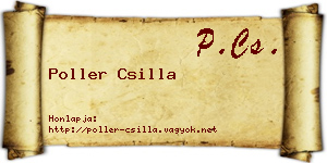 Poller Csilla névjegykártya